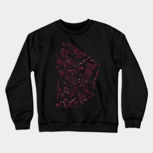 Dark Burgundy Colour Modern Geometric Pattern Crewneck Sweatshirt